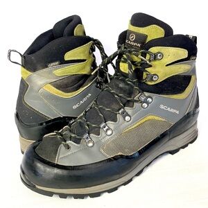 Scarpa R-Evolution Trek GTX Black Gray Green Hiking Boots Size Mens 13